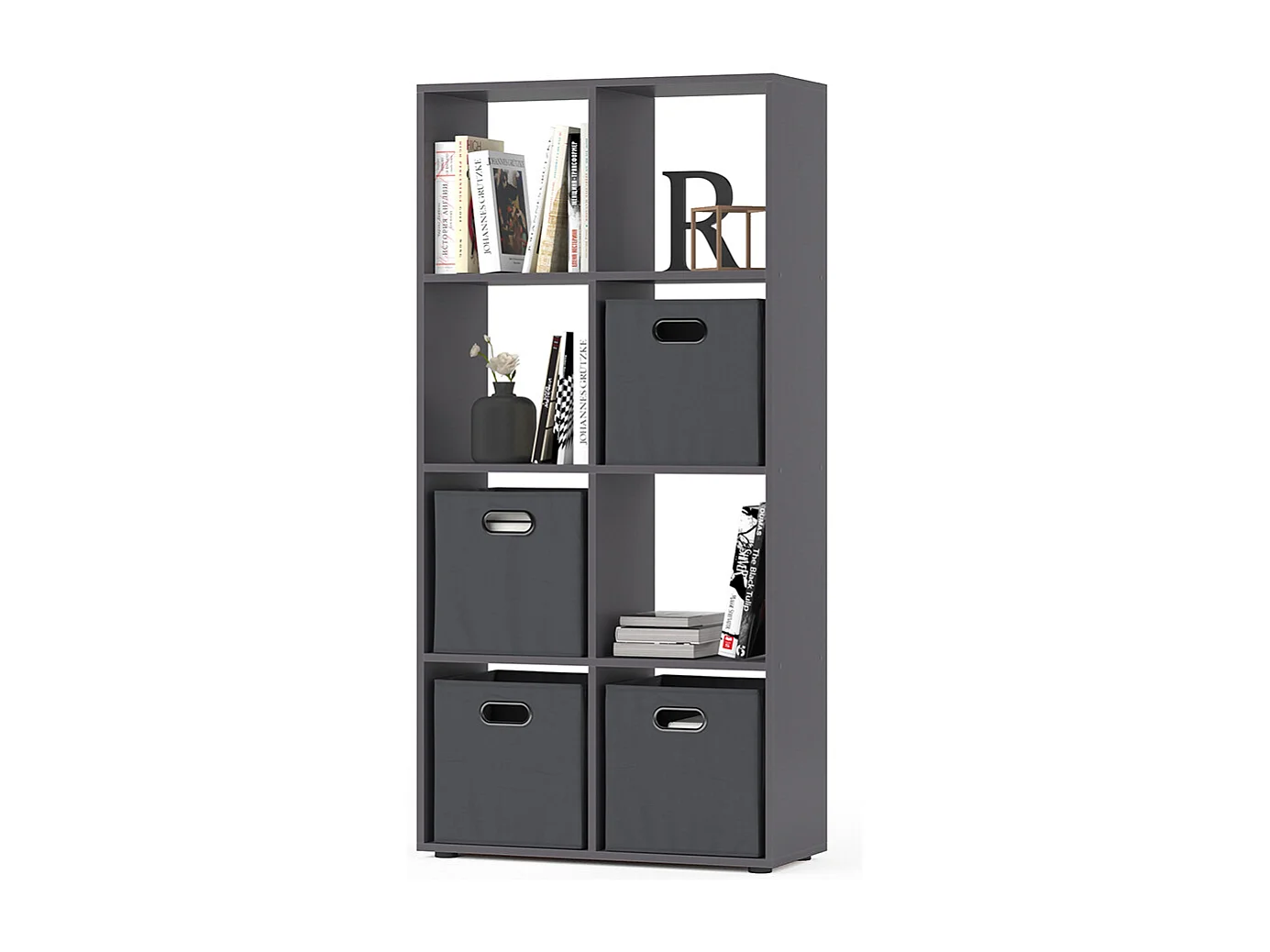 Meuble de rangement cube gris 143x29x72 scutum