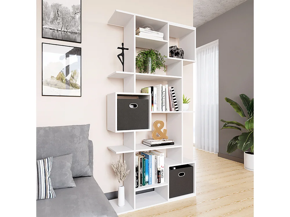 Meuble de rangement cube blanc 92x29x187.7 cube