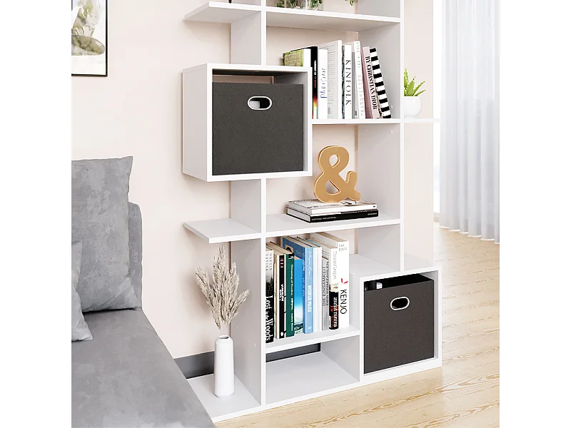 Meuble de rangement cube blanc 92x29x187.7 cube