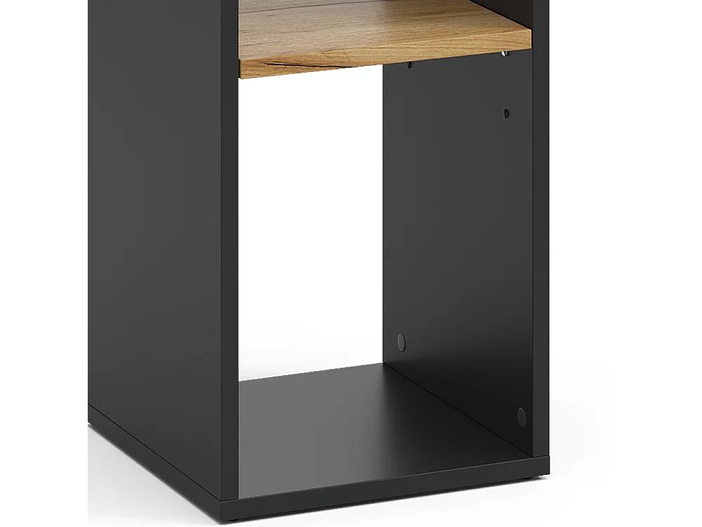Étagère à livres anthracite/chêne doré 30x30x74 tomy