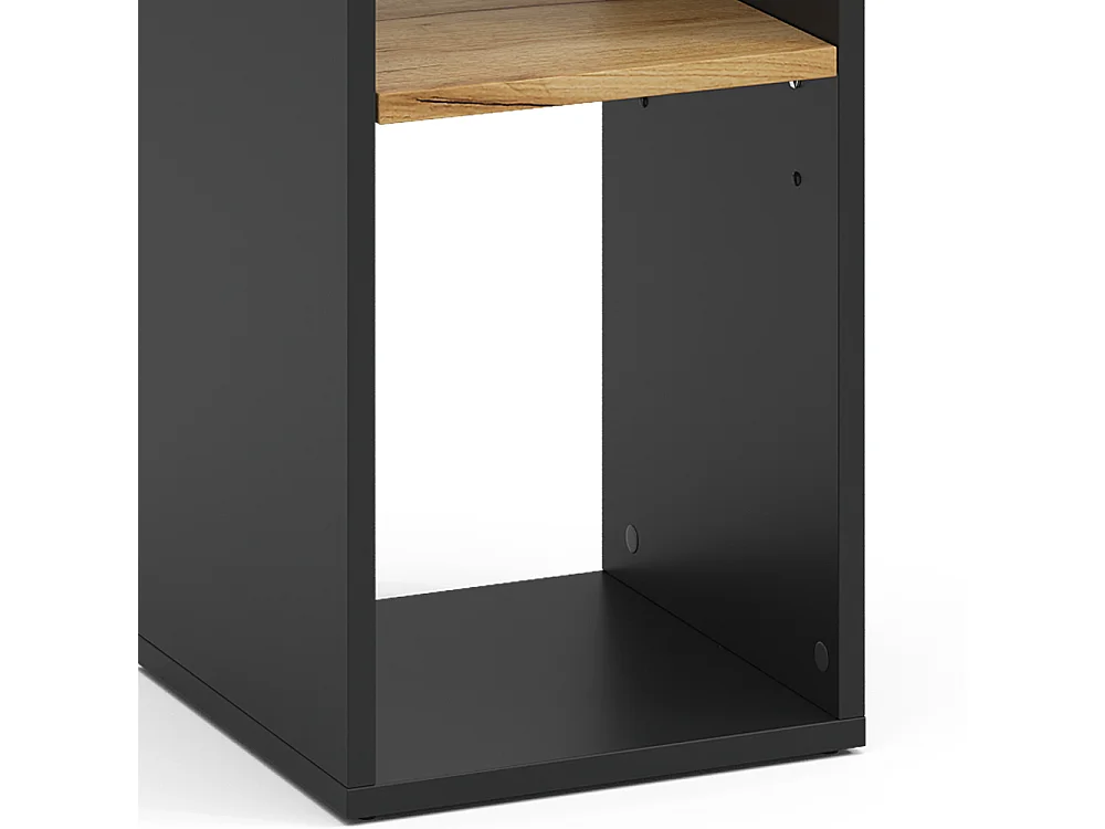 Étagère à livres anthracite/chêne doré 30x30x74 tomy