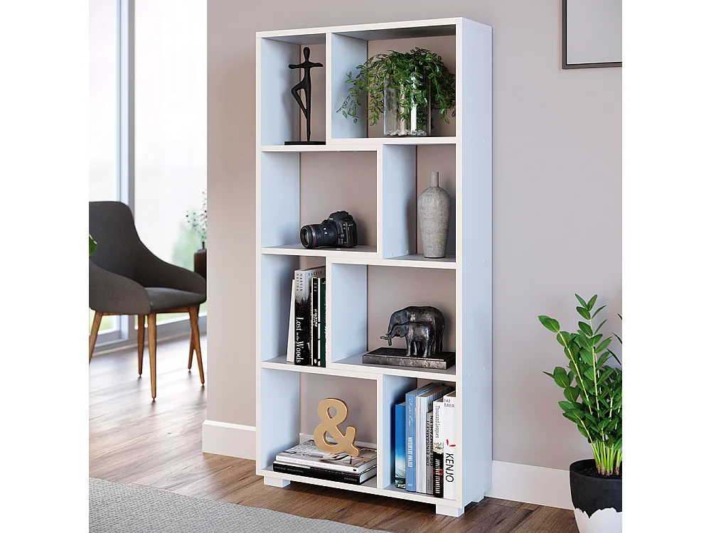 Meuble de rangement cube blanc 60.2x20.1x120 domus