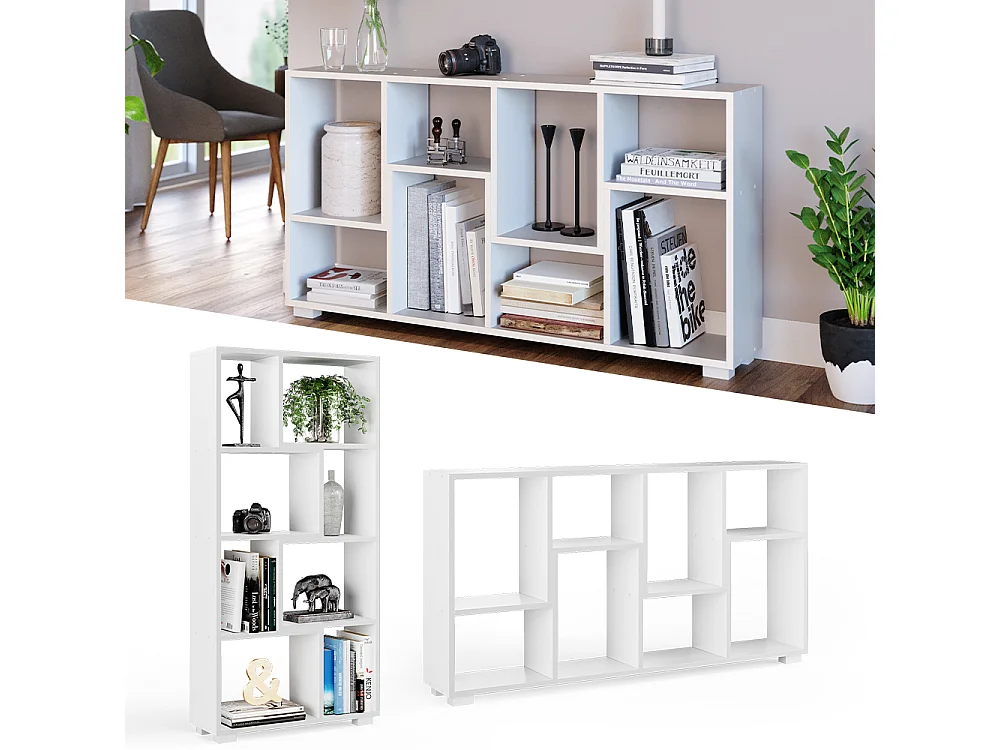 Meuble de rangement cube blanc 60.2x20.1x120 domus