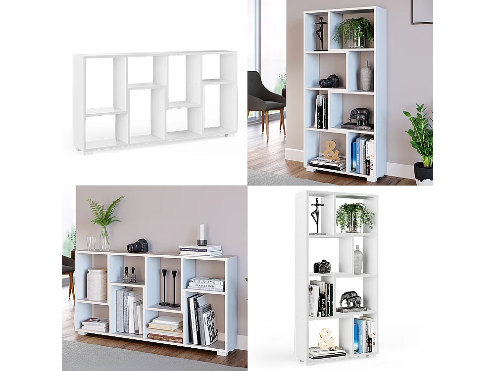 Meuble de rangement cube blanc 60.2x20.1x120 domus