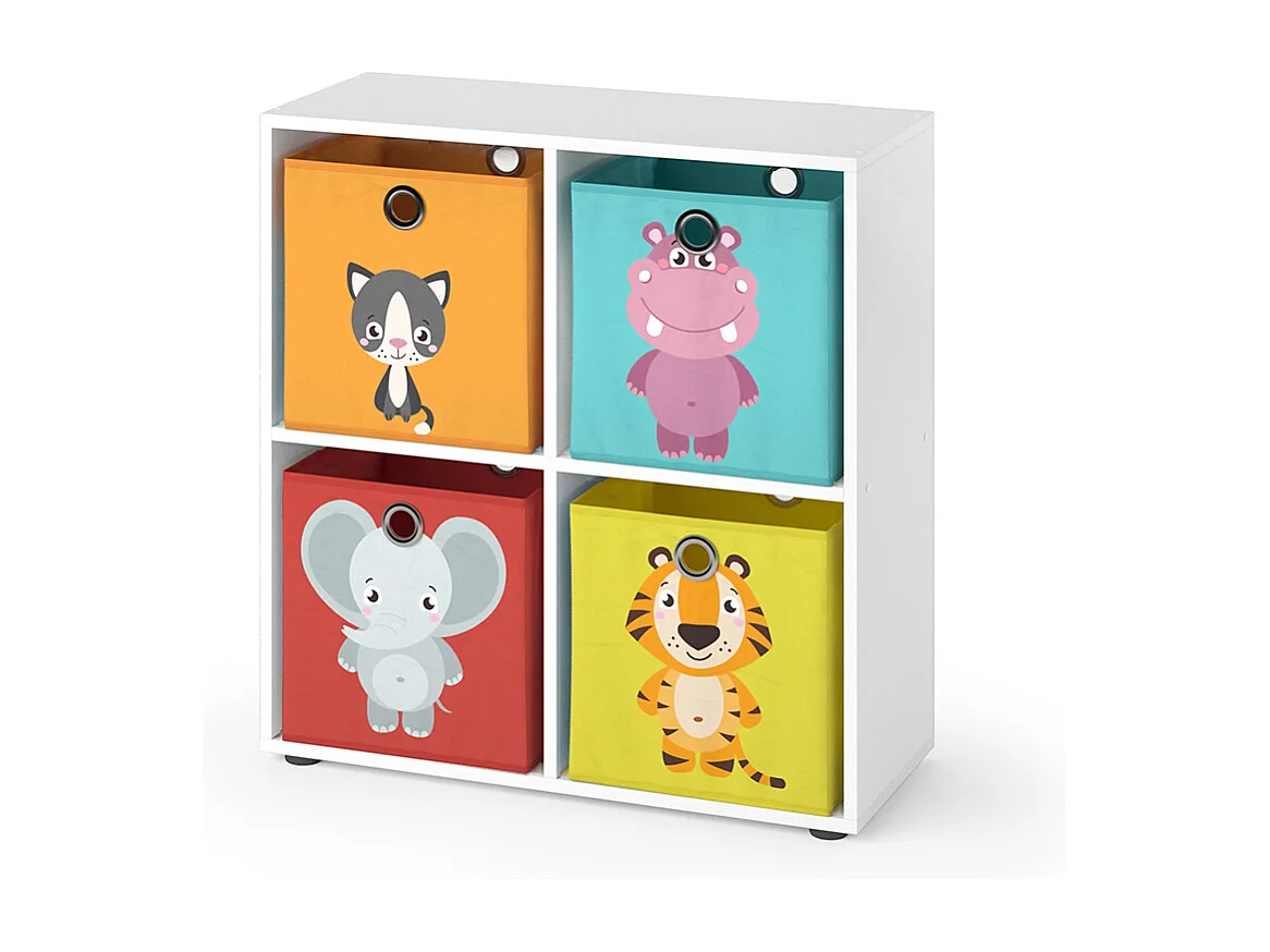 Meuble de rangement cube blanc 72.6x29x72 tetra