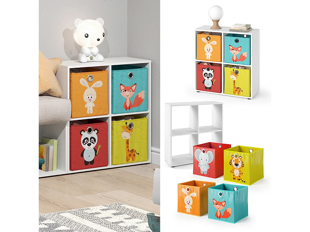 Meuble de rangement cube blanc 72.6x29x72 tetra