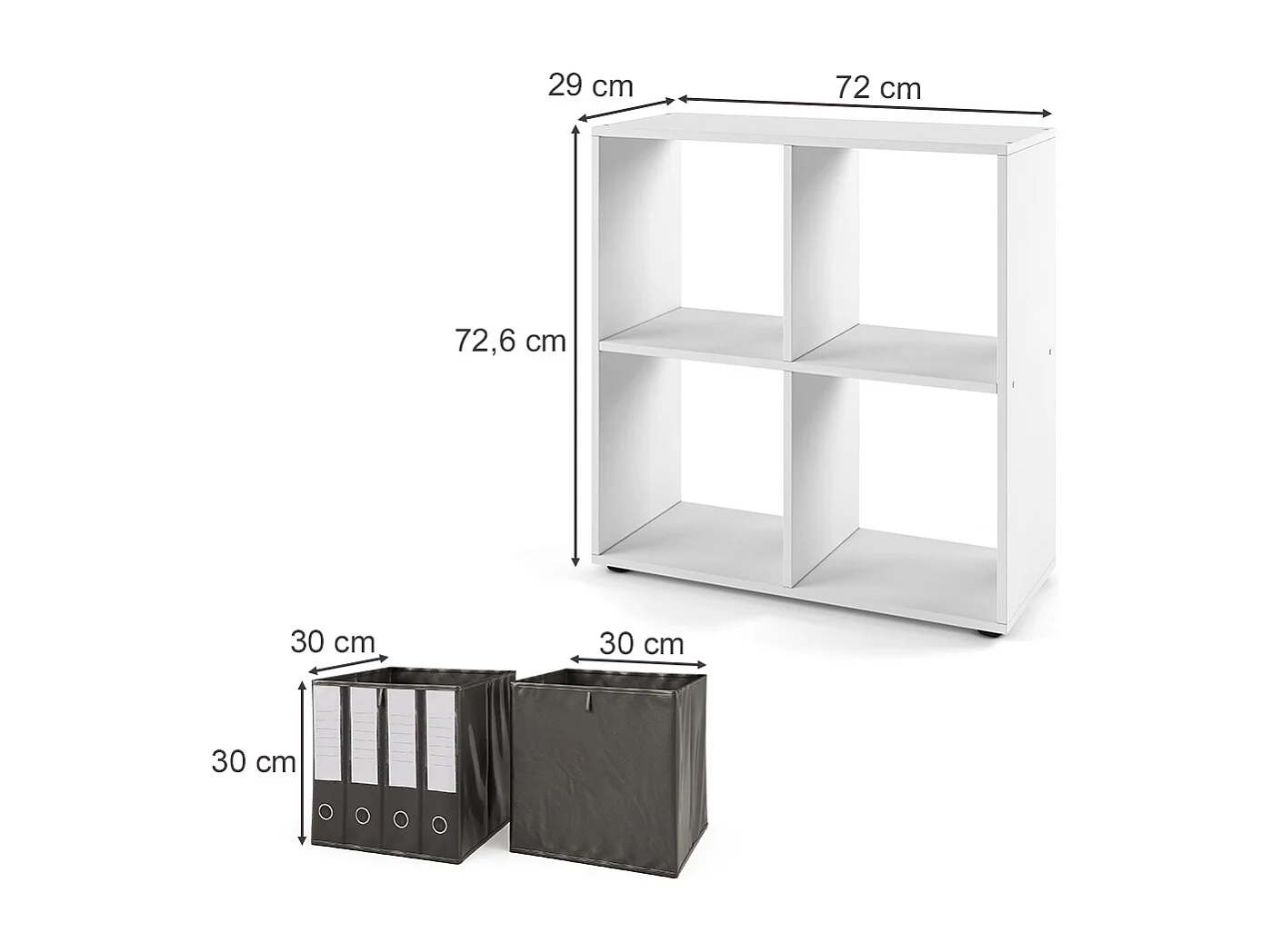 Rumdivider hvid 72.6x29x72 tetra