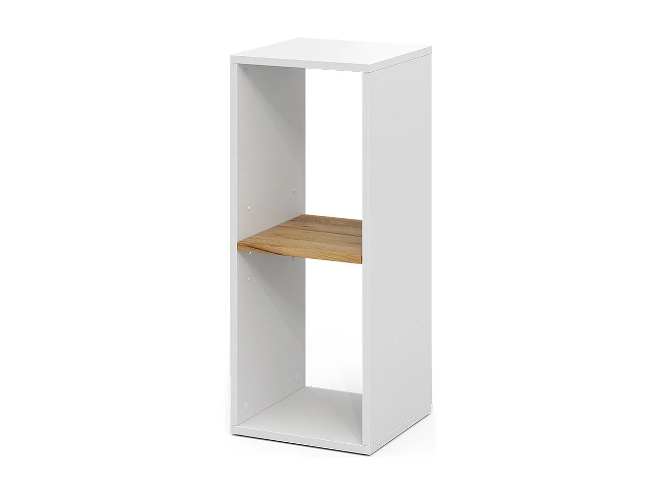 Scaffale rovere bianco/dorato 30x30x74 tomy