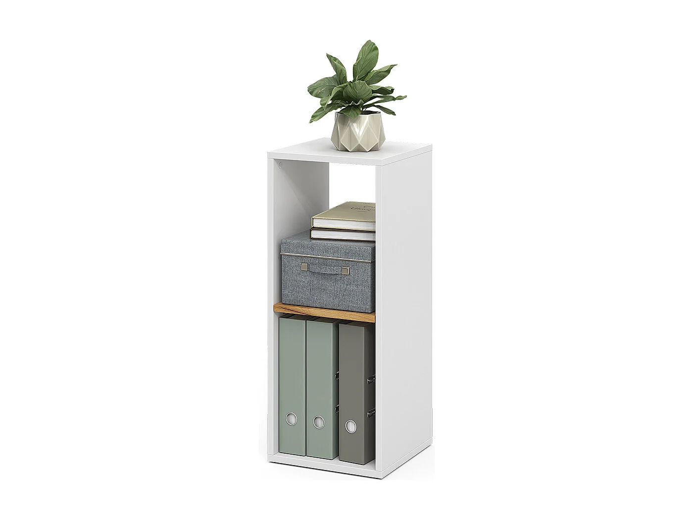 Étagère à livres chêne blanc/force de lor 30x30x74 tomy