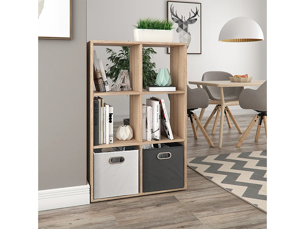 Meuble de rangement cube sonoma 72x29x107.8 karree