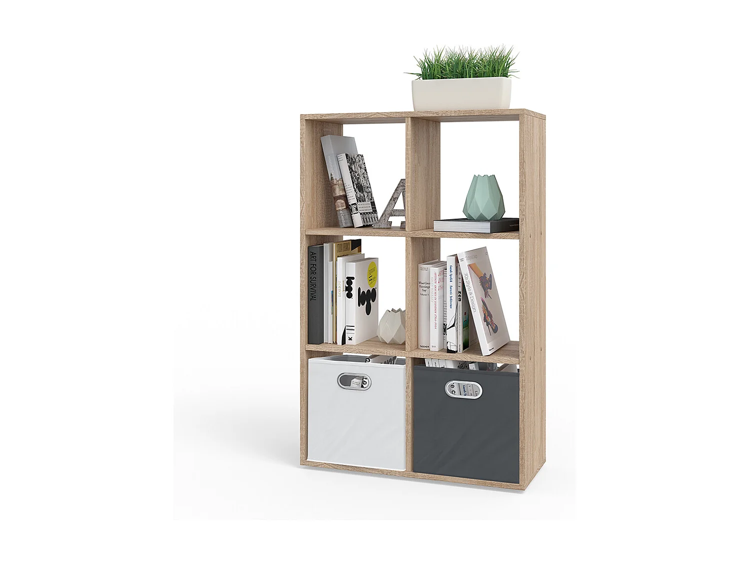 Meuble de rangement cube sonoma 72x29x107.8 karree