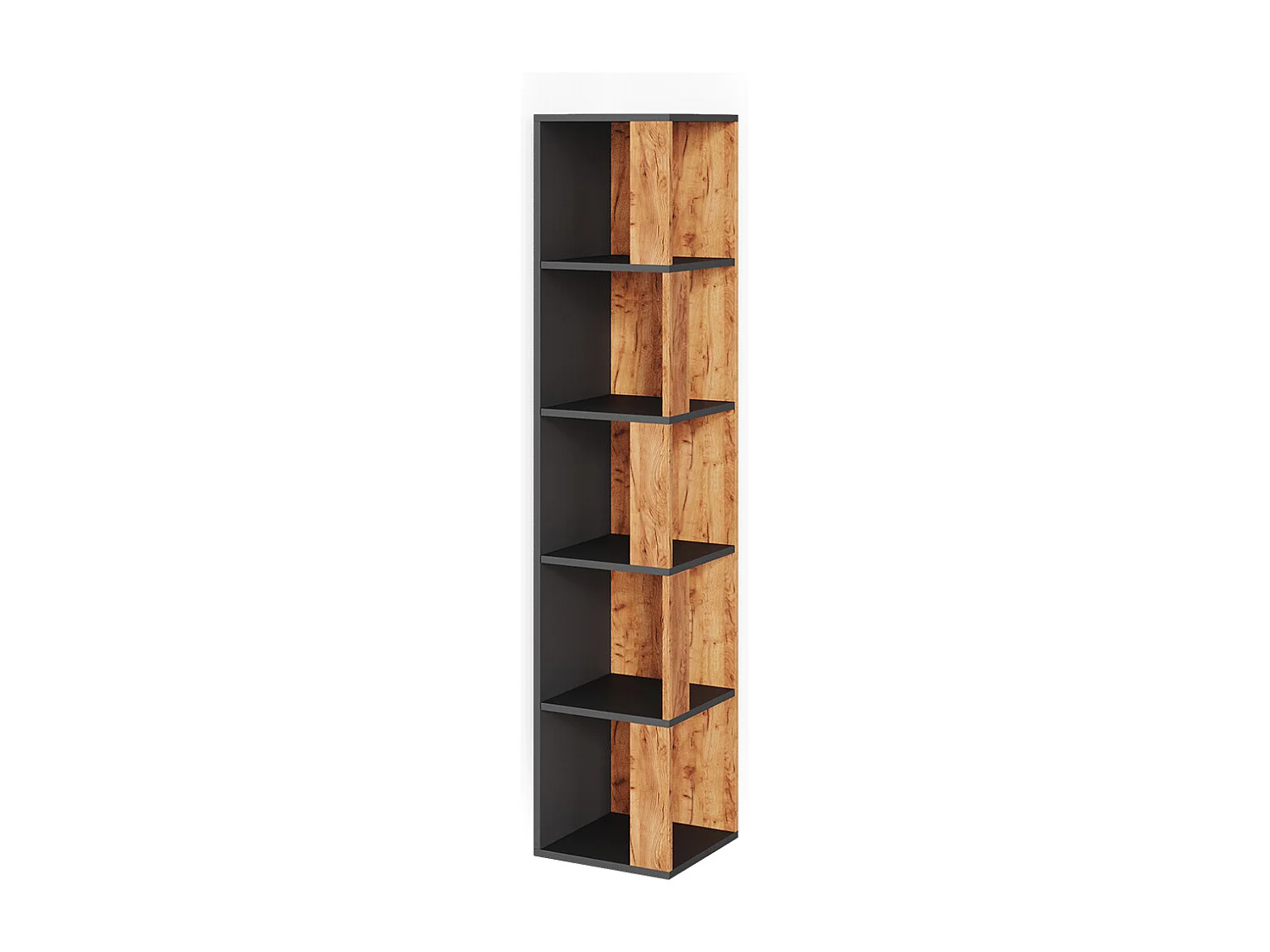 Corner shelf gold power oak 33.3x33.3x162.2 lio