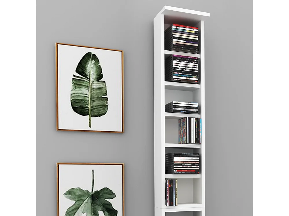 Étagère pour CD blanc 21x20x183.6