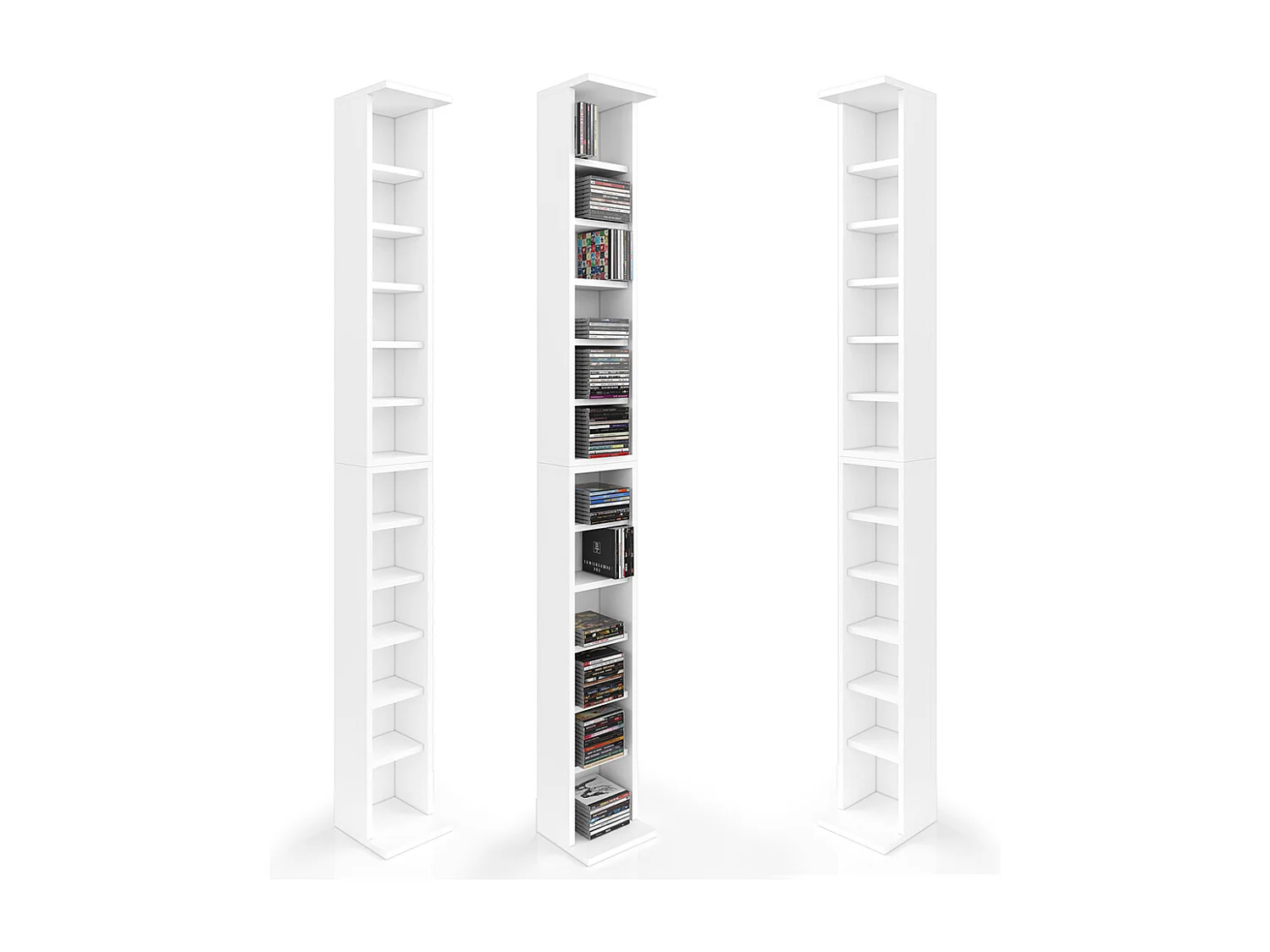 Étagère pour CD blanc 21x20x183.6