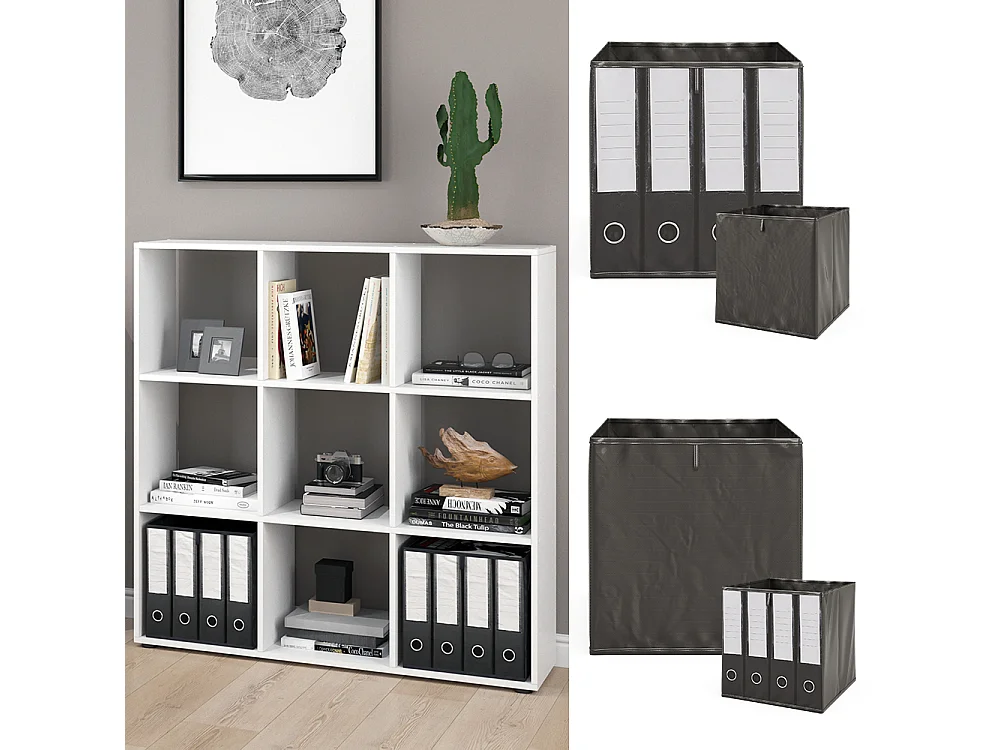 Meuble de rangement cube blanc 104x29x108 nove