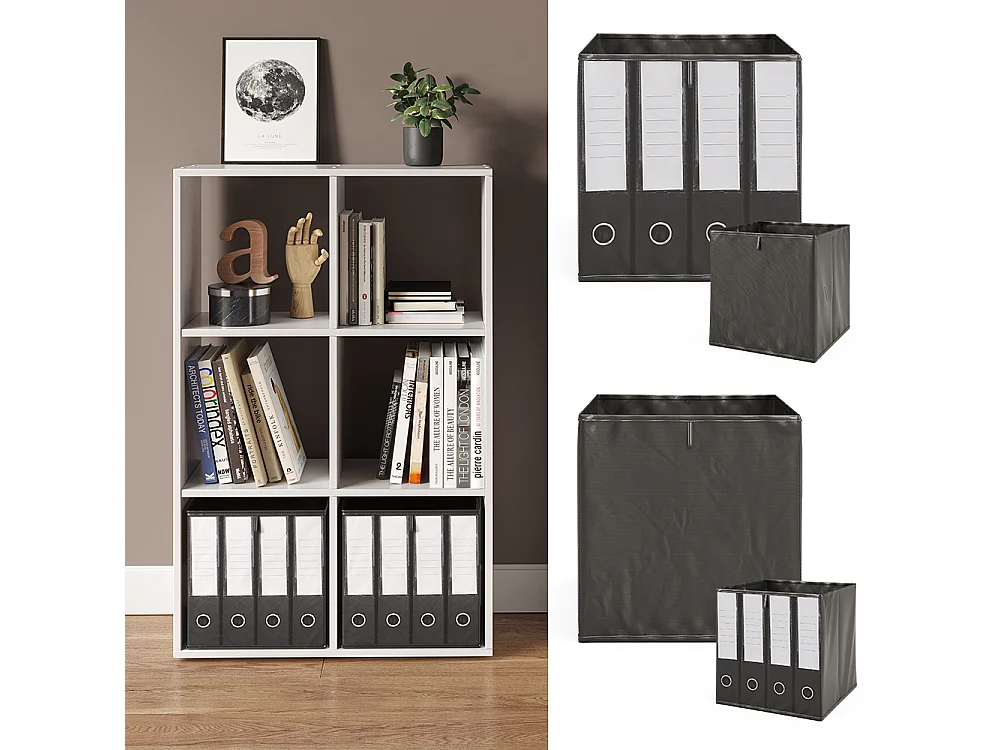 Meuble de rangement cube blanc 72x29x107.8