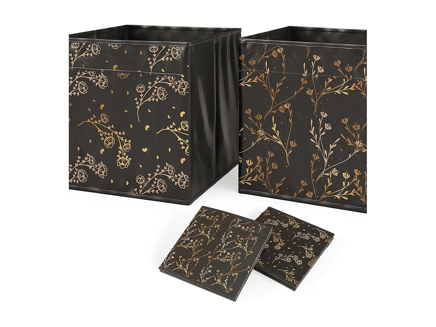 Meuble de rangement cube noir 104x29x108 nove