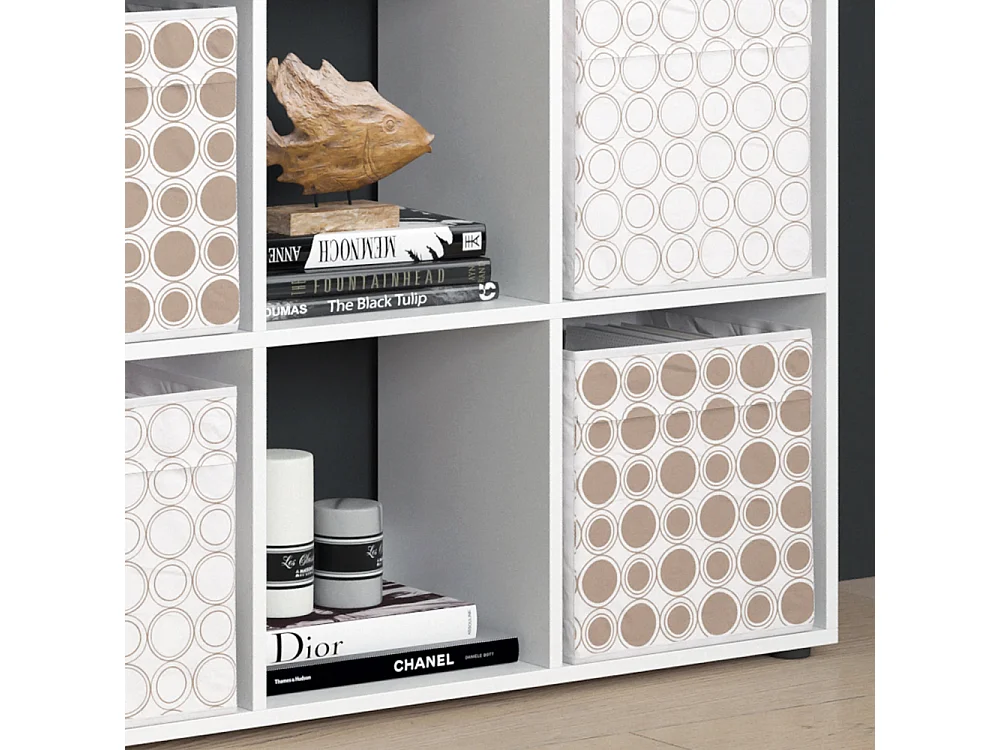 Meuble de rangement cube blanc 104x29x108 nove