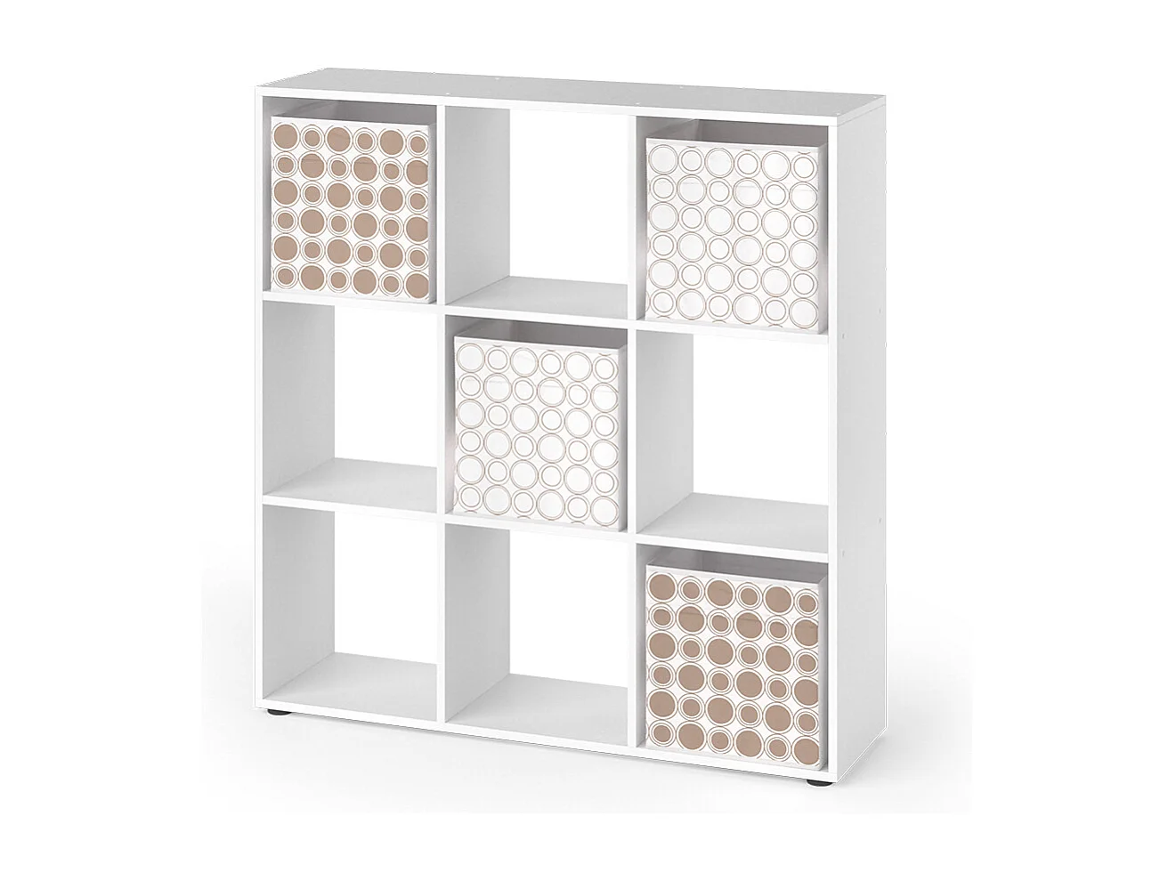 Meuble de rangement cube blanc 104x29x108 nove