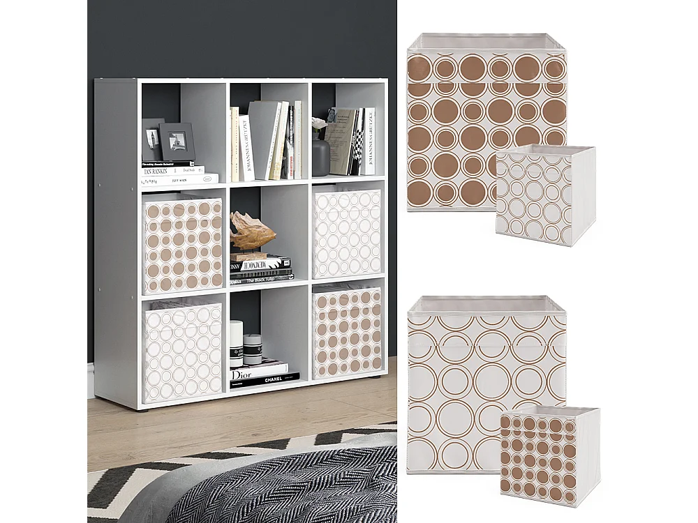 Meuble de rangement cube blanc 104x29x108 nove