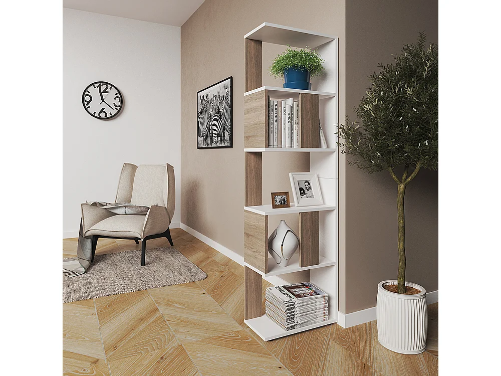 Séparateur despace sonoma/blanc 45x23.6x162.6