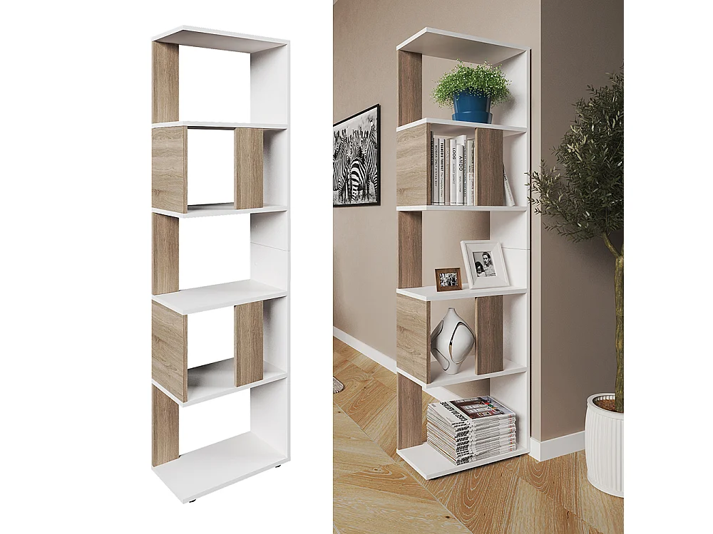 Séparateur despace sonoma/blanc 45x23.6x162.6