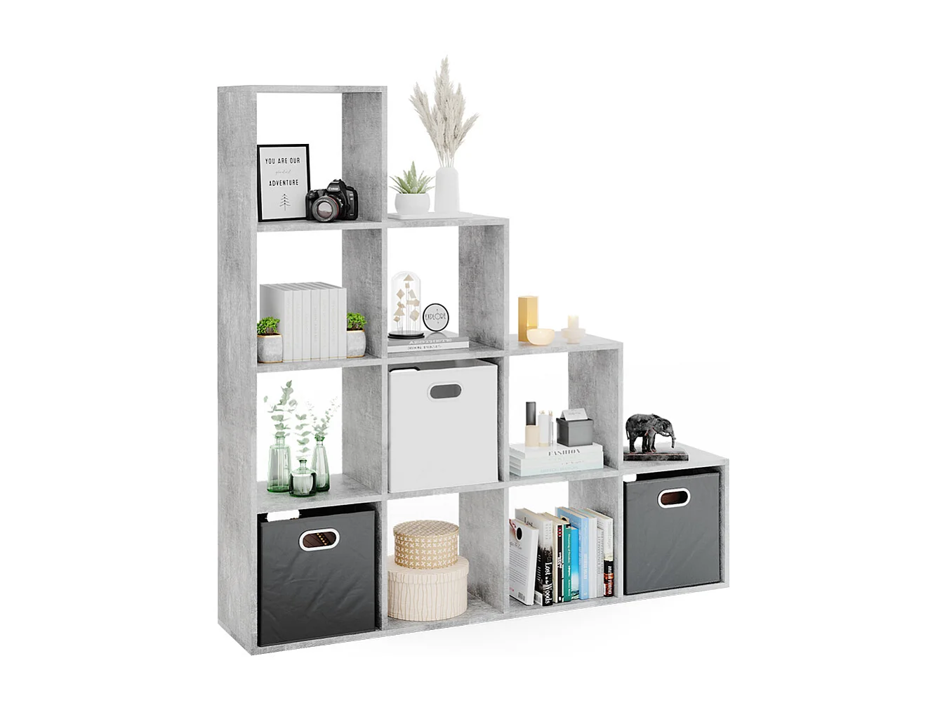 Treppenregal beton 142.5x29x140