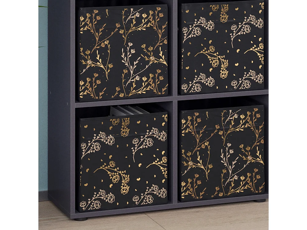 Meuble de rangement cube noir 72.6x29x72 tetra