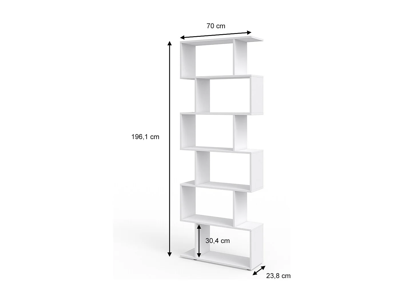 Séparateur despace blanc 70x23.8x192.2 levio