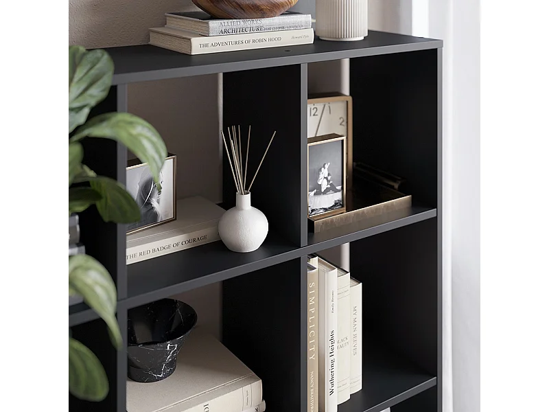 Meuble de rangement cube noir 104x29x108 nove