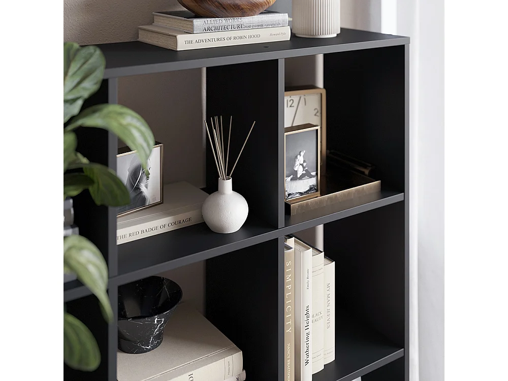 Meuble de rangement cube noir 104x29x108 nove