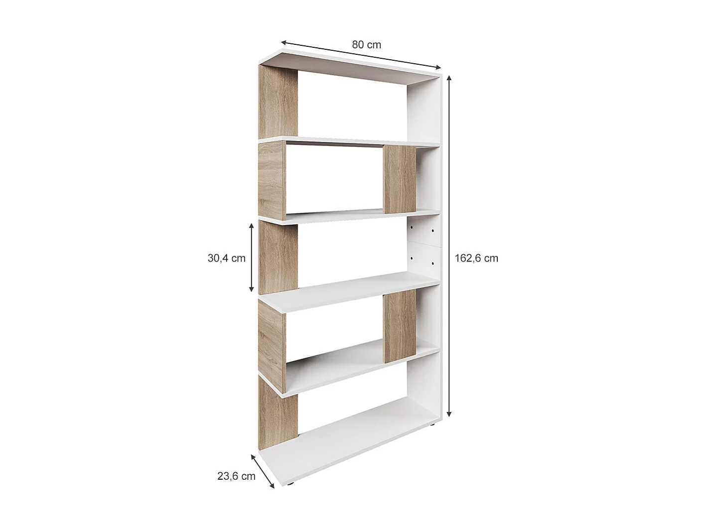 Divisorio per ambienti sonoma 80x23.6x162.6