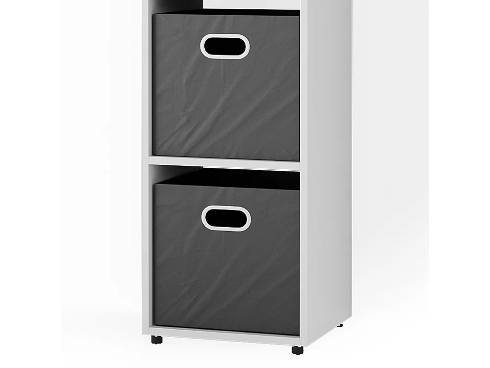 Meuble de rangement cube blanc 142.5x33x36.2 ludus