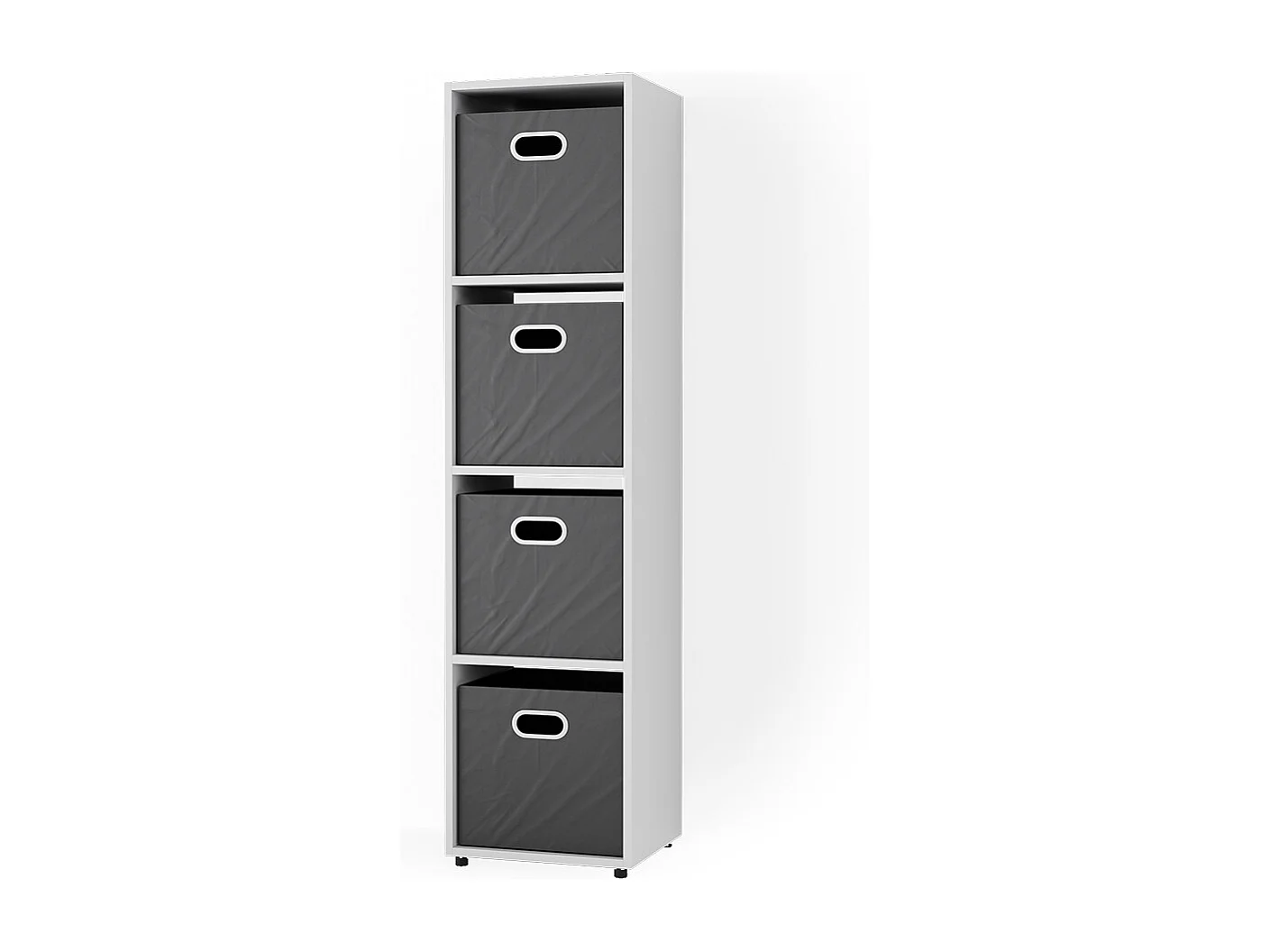 Meuble de rangement cube blanc 142.5x33x36.2 ludus