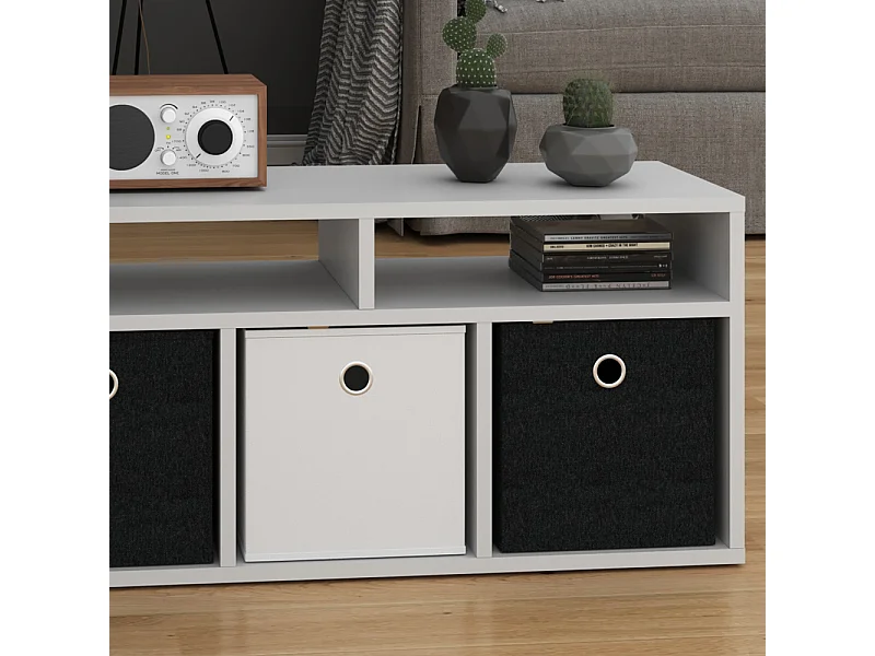 Meuble de rangement cube blanc 84.4x26x39 hylda