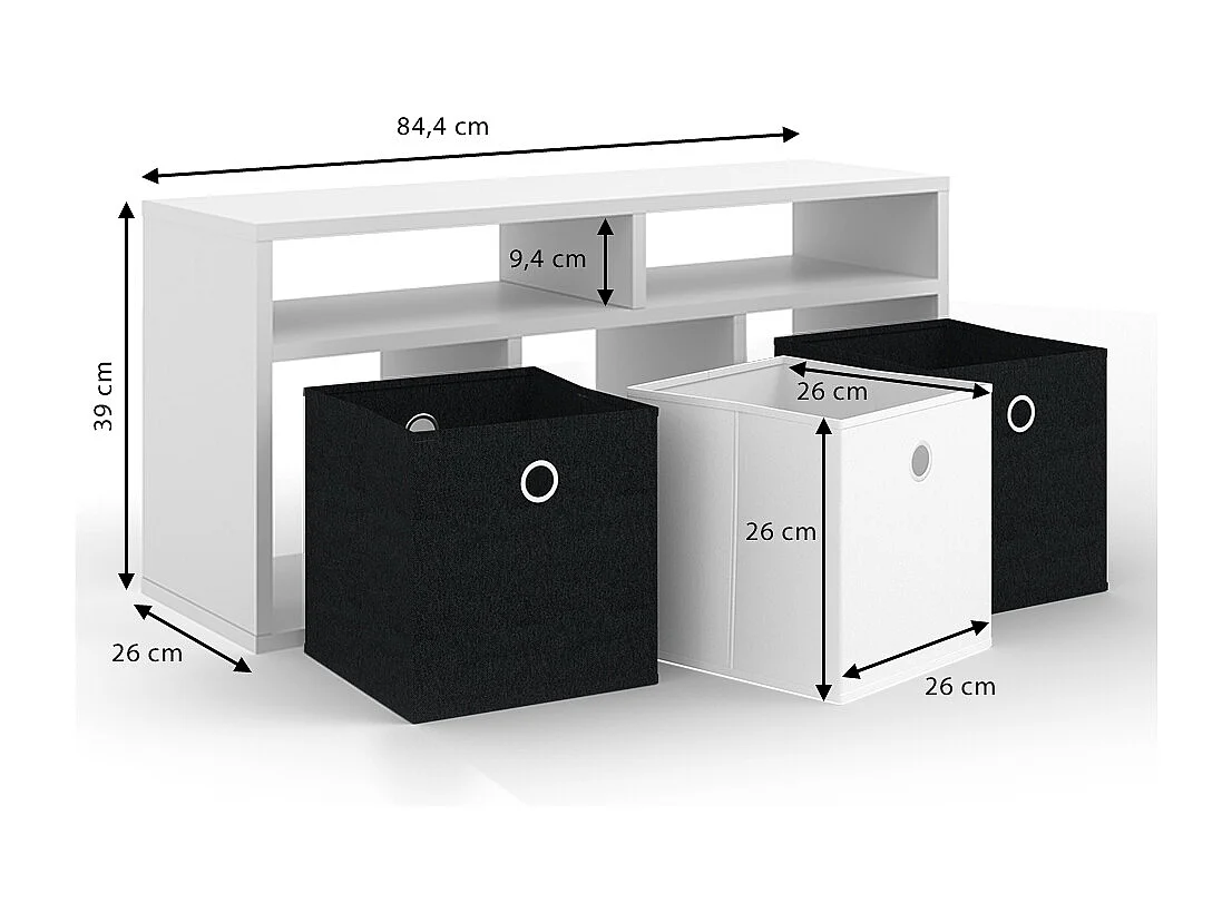 Separador de ambientes blanco 84.4x26x39 hylda