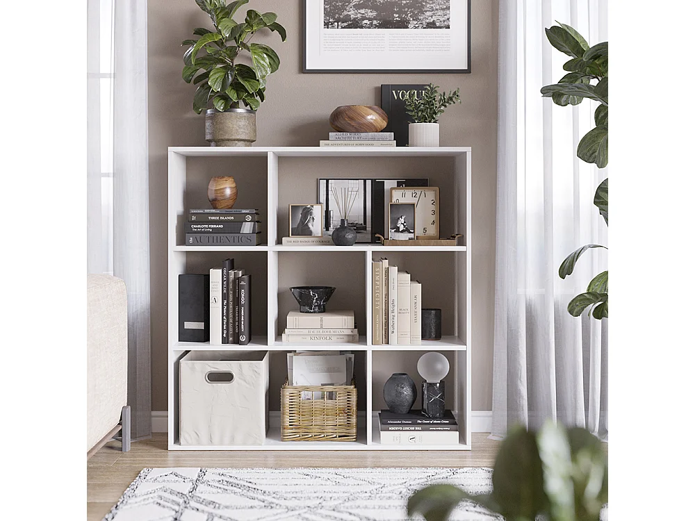 Meuble de rangement cube blanc 107.2x29x107.8 nove