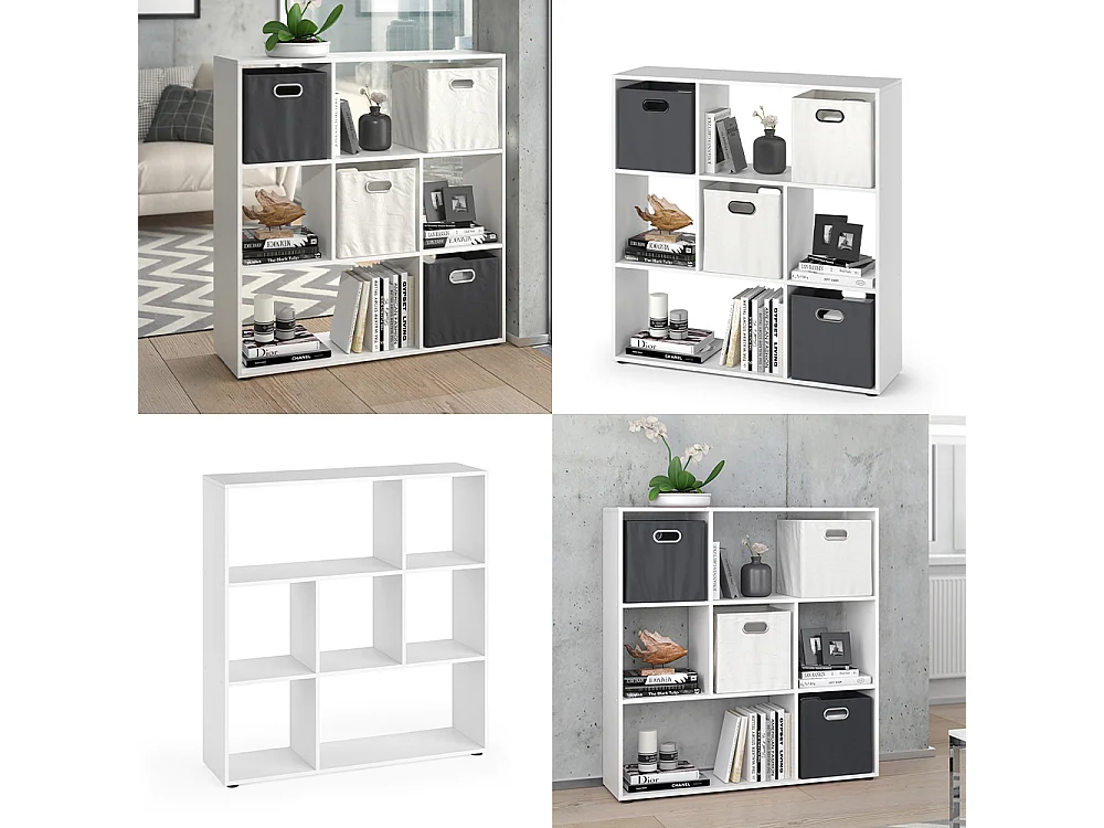 Meuble de rangement cube blanc 107.2x29x107.8 nove