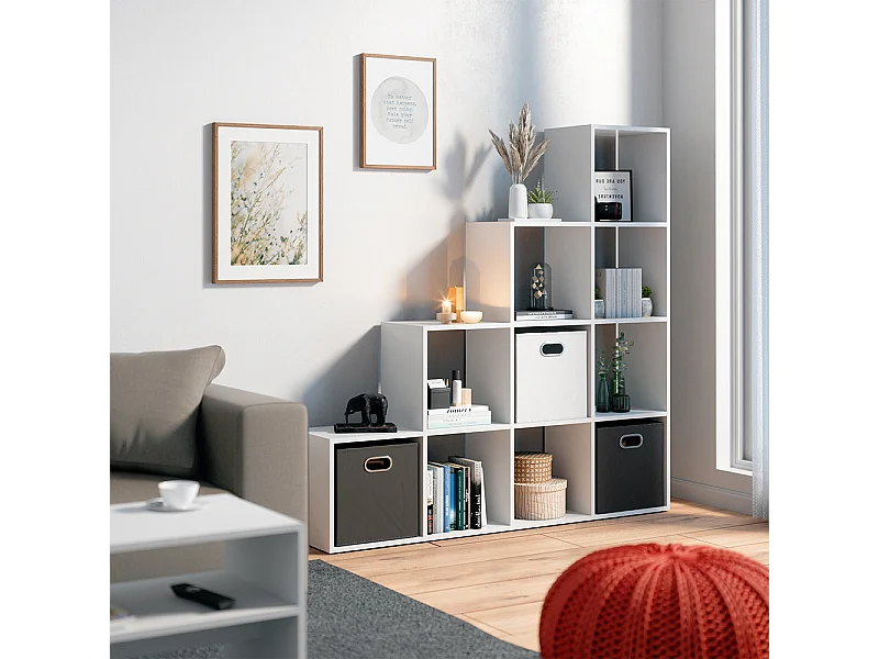 Treppenregal weiß 142.5x29x140