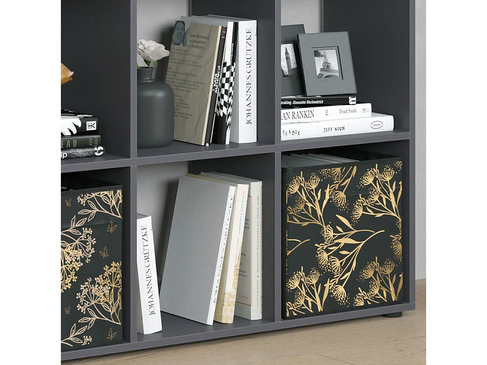 Meuble de rangement cube noir 104x29x108 nove