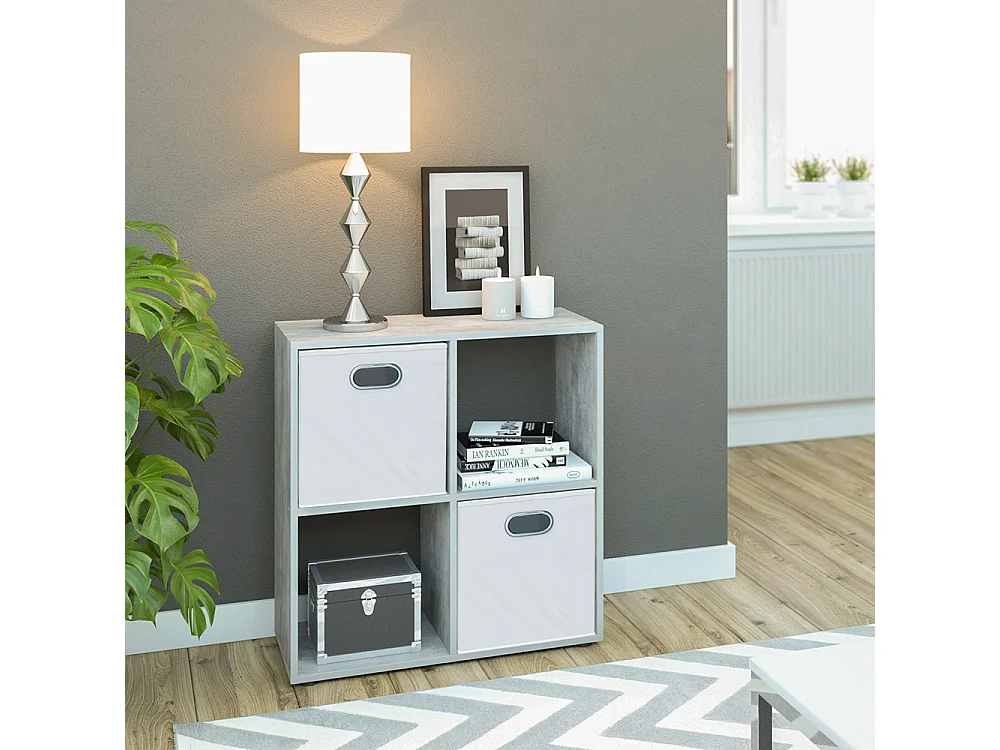 Meuble de rangement cube béton 72.6x29x72 tetra