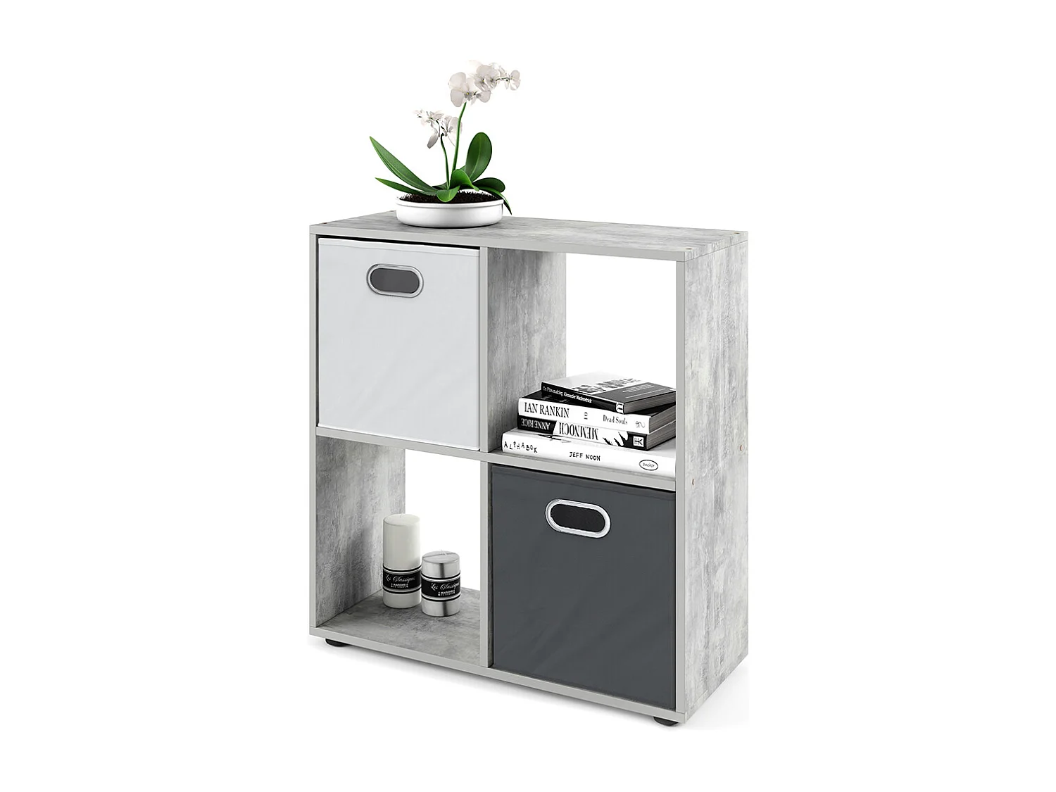 Meuble de rangement cube béton 72.6x29x72 tetra