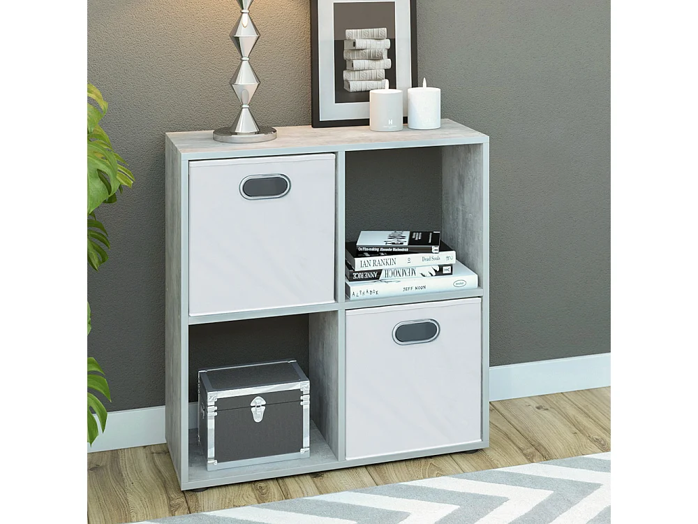 Meuble de rangement cube béton 72.6x29x72 tetra