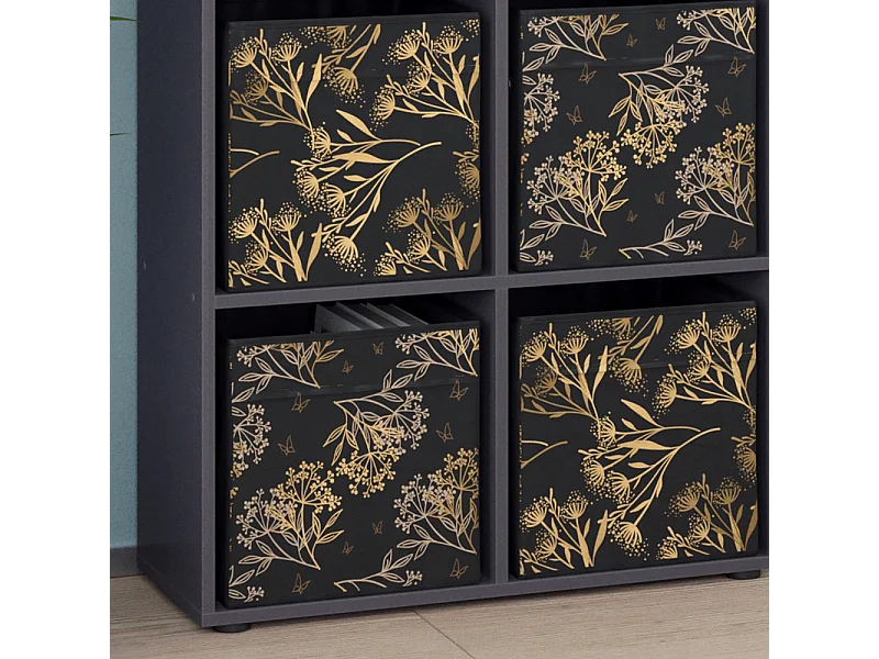 Meuble de rangement cube noir 72.6x29x72 tetra