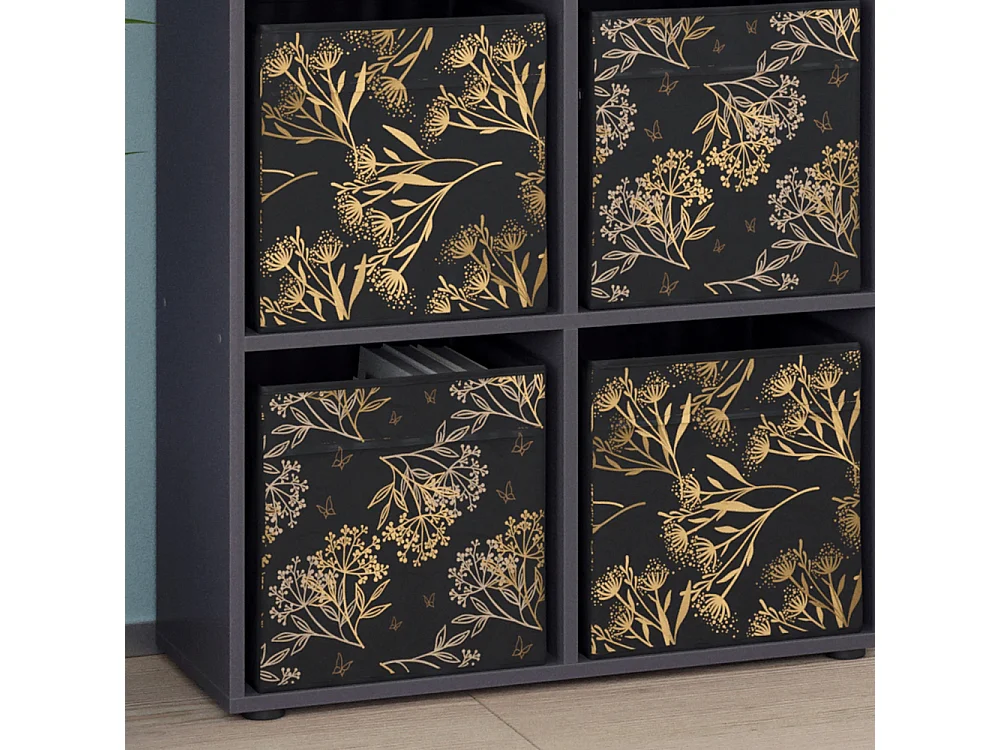 Meuble de rangement cube noir 72.6x29x72 tetra