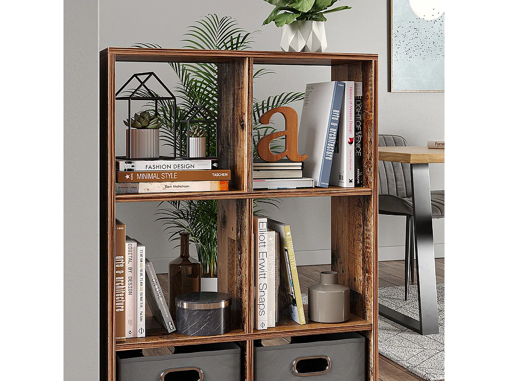 Meuble de rangement cube bois antique 72x29x107.8