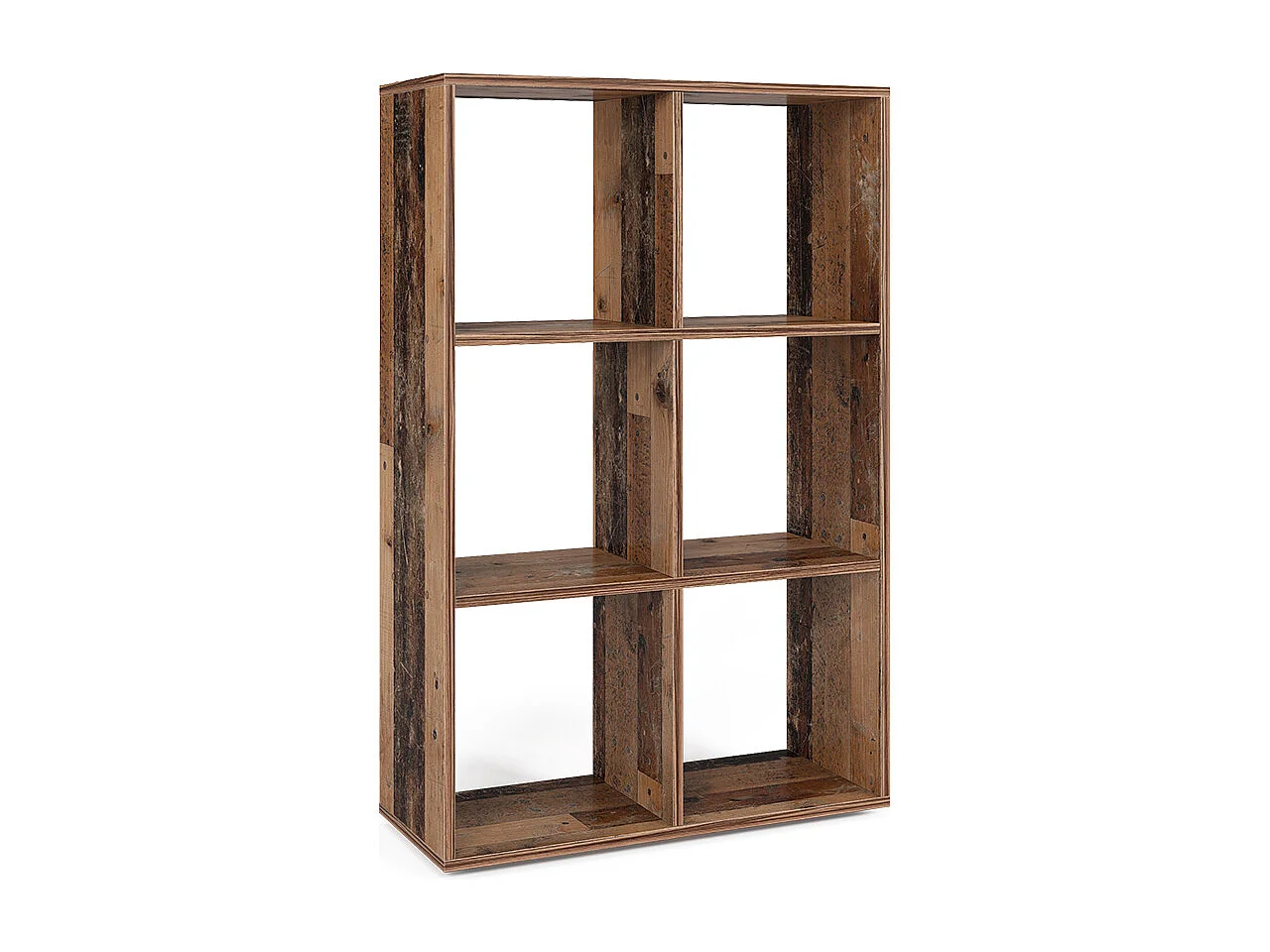 Meuble de rangement cube bois antique 72x29x107.8