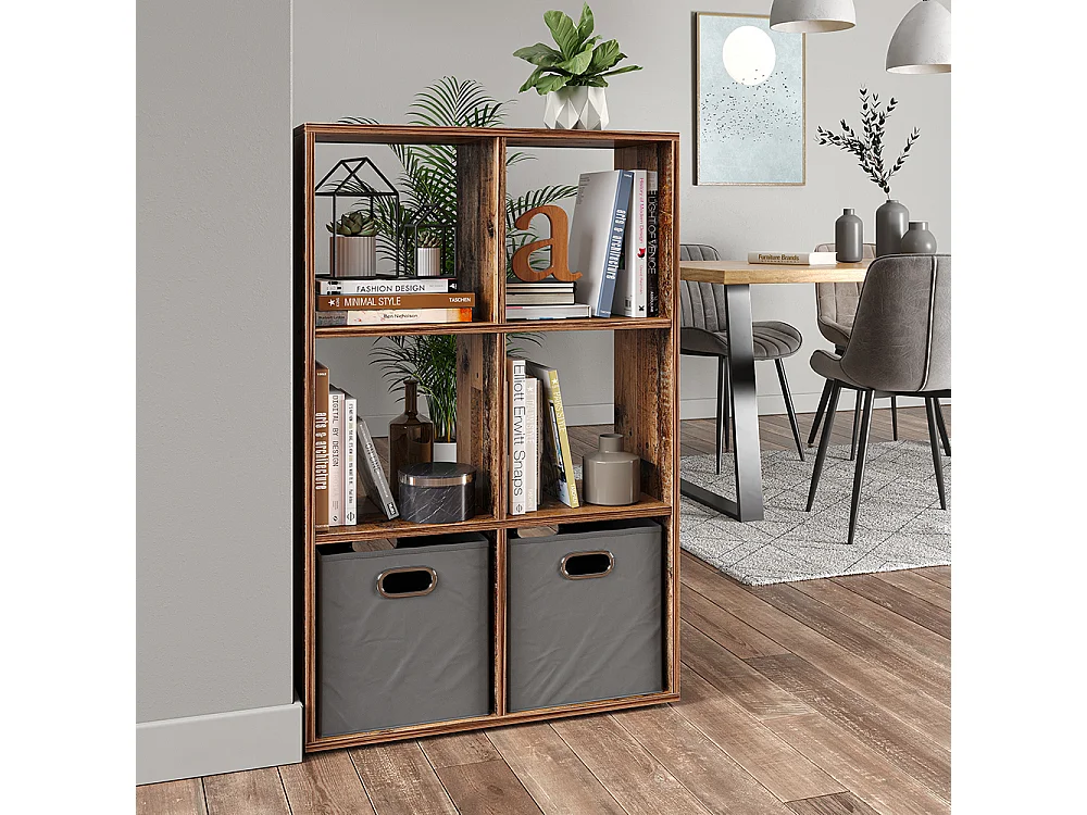 Meuble de rangement cube bois antique 72x29x107.8