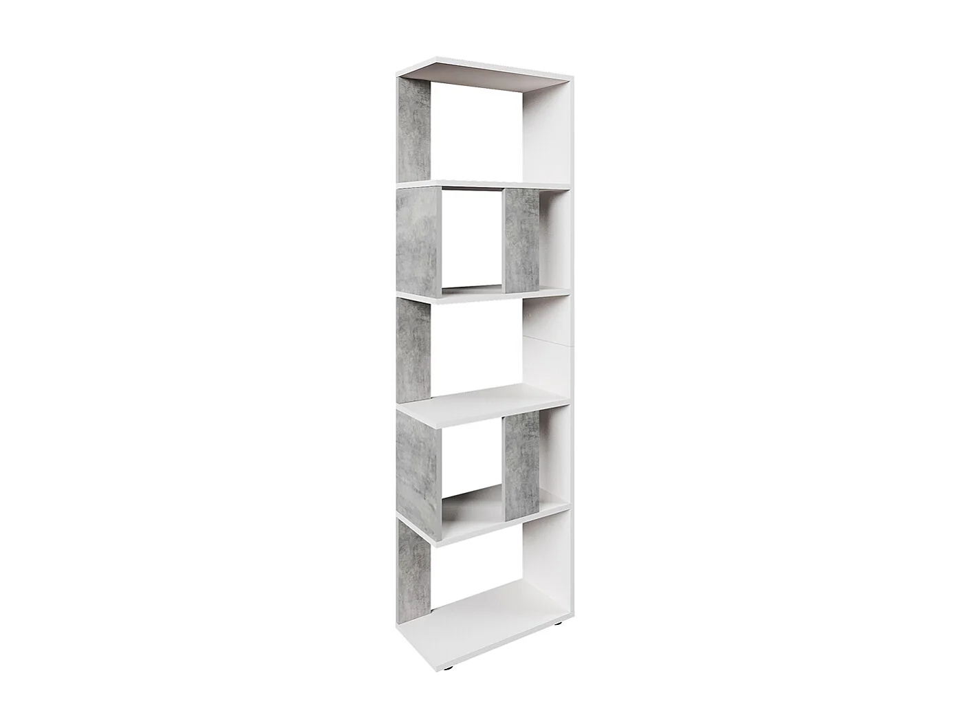 Room divider concrete/white 45x23.6x162.6