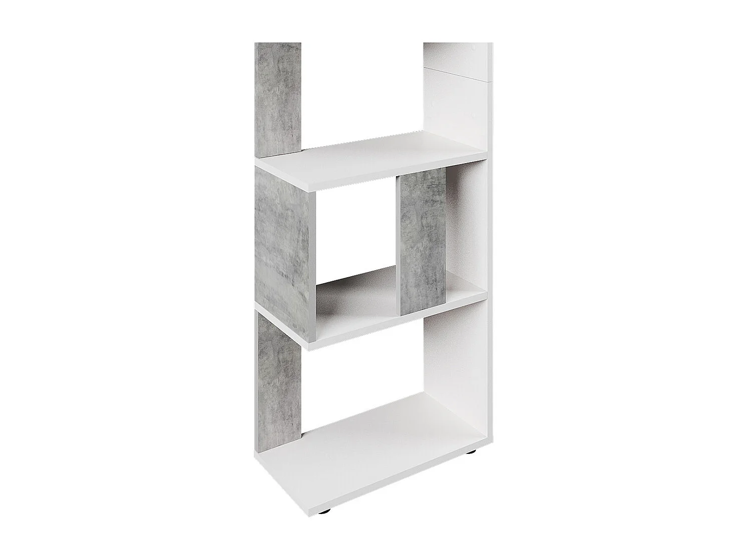 Room divider concrete/white 45x23.6x162.6